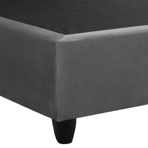 Dolores bed, gray velvet, Hm637.10