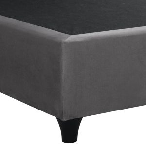 Dolores bed, gray velvet, Hm648.10