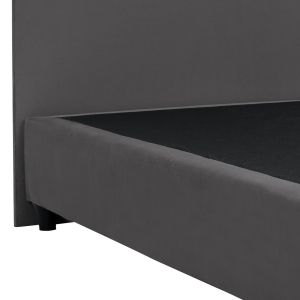 Dolores bed, gray velvet, Hm648.10