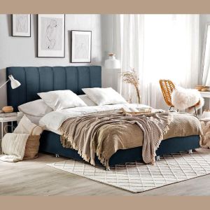 Bed Elina Blue Raf with chest 208*162*130 (160*200)