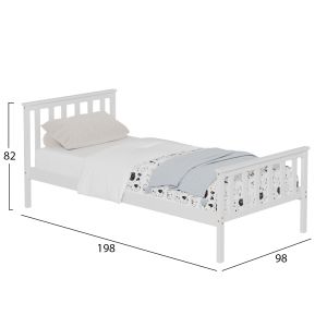 Bed Gimly Hm675,03 solid pine wood for mattress 190x90cm