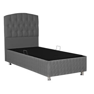 Lanse bed with chest of drawers, anthracite color, 120x200cm