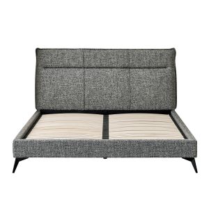Bed Lignum Sm733.01 gray fabric - for mattress 160x200cm