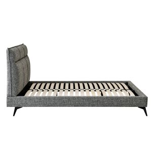 Bed Lignum Sm733.01 gray fabric - for mattress 160x200cm