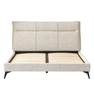 Bed Lignum Sm733.03 beige fabric - for mattress 160x200cm