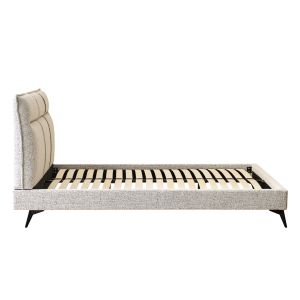 Bed Lignum Sm733.03 beige fabric - for mattress 160x200cm