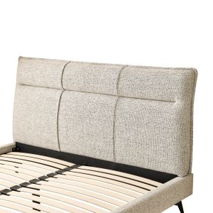 Bed Lignum Sm733.03 beige fabric - for mattress 160x200cm