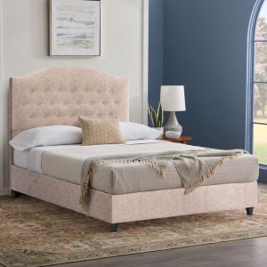 Bed Malena beige nubuck fabric Hm647.22