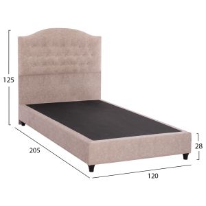 Bed Malena beige nubuck fabric Hm647.22