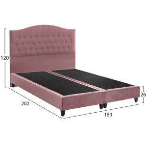 Bed Malena pink velvet Hm638,12