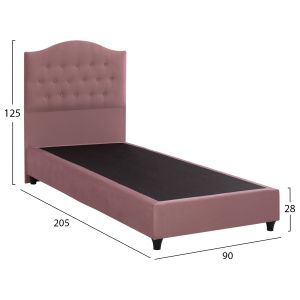 Bed Malena pink velvet Hm651,12