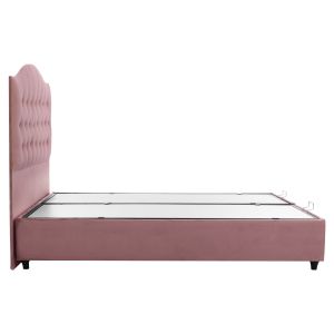 Malena bed with storage in pink velvet Hm624.12