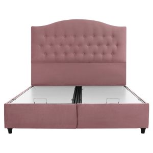 Malena bed with storage in pink velvet Hm624.12