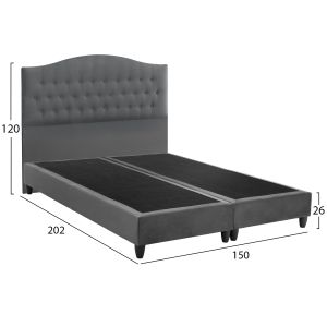 Bed Malena gray velvet Hm638.10