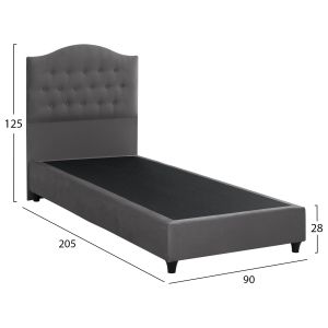 Bed Malena gray velvet Hm651.10
