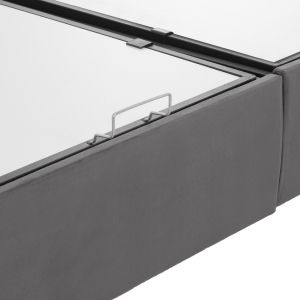 Malena grey quilted velvet bed with storage Hm624.10