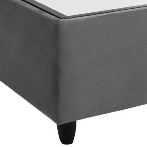 Malena grey quilted velvet bed with storage Hm624.10