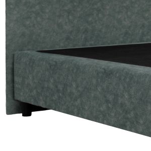 Malena bed, green nubuck fabric Hm651.27
