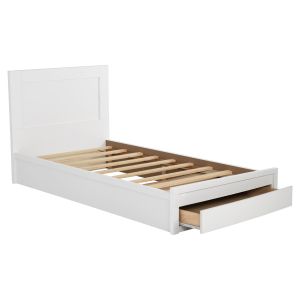 Bed Melany Hm346,05 with 1 drawer, white, dimensions 90x190cm
