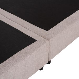Легло Milo Hm616.32 бежов плат - за матрак 160x200см