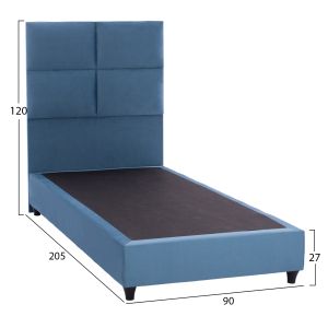 Легло Milo синьо кадифе Hm652,09 90x200