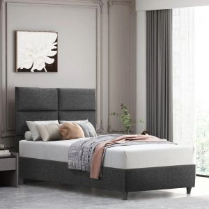 Milo bed, gray fabric Hm646,01
