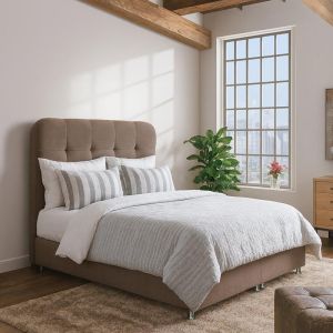 Natalie Brown bed with storage space 212x162x120 for mattress 160x200cm