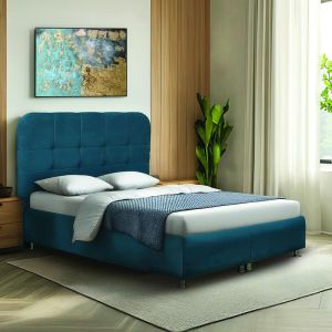 Natalie bed in petrol blue with chest of drawers, dimensions 212x122x120cm (32) (120x200)