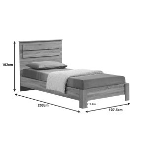 Olympus bed in light oak color 100x200cm