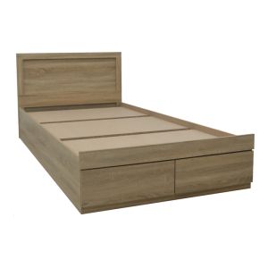 Olympus bed with drawer in light oak 120x200cm