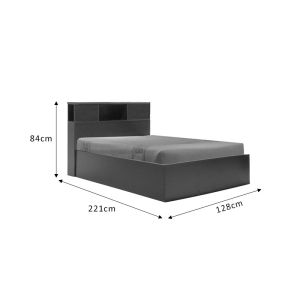 Olympusin bed in wenge color, dimensions 120x200cm