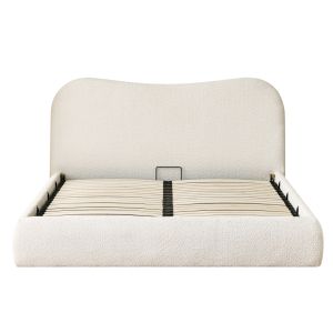 Bed Roya Sm734.03 beige bouquet with fabrics and storage space - for mattress 160x200cm