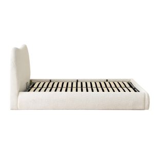 Bed Roya Sm734.03 beige bouquet with fabrics and storage space - for mattress 160x200cm