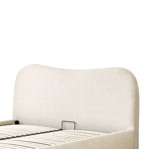 Bed Roya Sm734.03 beige bouquet with fabrics and storage space - for mattress 160x200cm