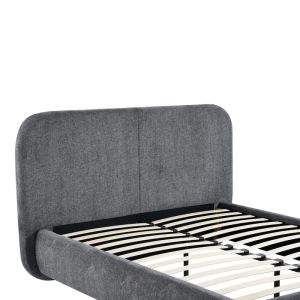 Salena bed, dark gray fabric, 160x200cm