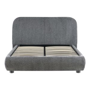 Salena bed, dark gray fabric, 160x200cm