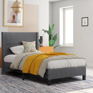 Легло Trillop Hm667.12 сив плат - за единичен матрак 120x200см