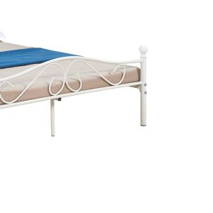 Bed Yorick white metal 150x200x99cm