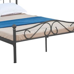 Bed Yorick black metal 150x200x99cm
