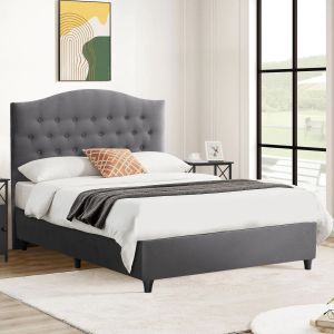 Bed Malena gray velvet Hm647.10