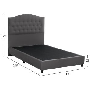 Bed Malena gray velvet Hm647.10