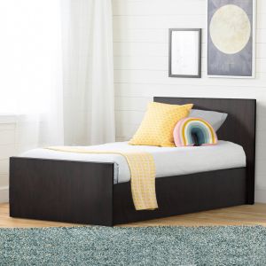 Melamine bed, wenge color, for mattress Hm2433,02