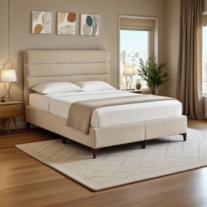 Limit damask bed in cream shade 160x200cm