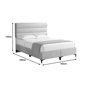Limit fabric bed in a gray shade 160x200cm