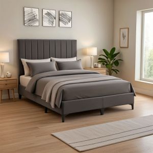Легло от дамаска Moega в нюанс антрацит 160x200см