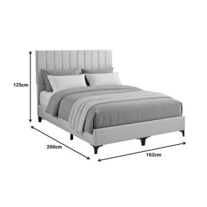Moega damask bed in a gray shade 160x200cm