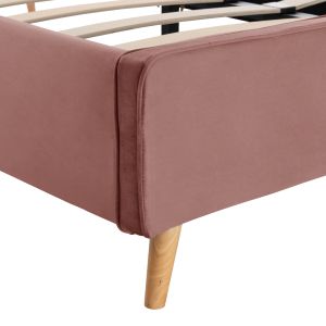 Bed with pink velvet damask Maylin Hm598,02 120x200cm