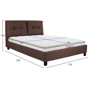 Легло с матрак Billie Hm21284.01 кафяв плат за матрак 160x200см
