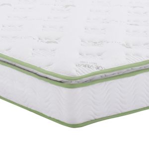 Легло с матрак Billie Hm21284.06 сиво-зелено кадифе-матрак 160x200см
