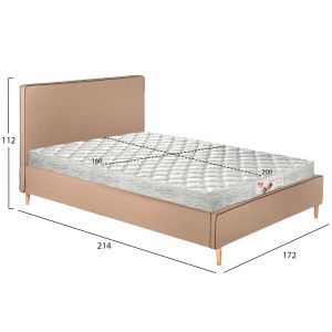Легло с матрак Indra Hm21280.02 бежов плат-матрак 160x200см